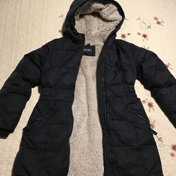 Lands End Girls Navy Primaloft Coat; Size 7-8